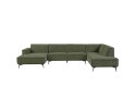 Leeds Chaise L - 2 5 - Ottoman R - City 355 Bottle Green