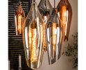 Hanglamp Cocoon mix glass 7 lampen - Zwart