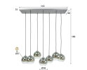 Hanglamp Bubble Shaded - smoke glas | 7 Lampen