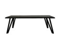 Tafel live edge - 220x100x77 - Zwart - Acaciahout/metaal