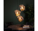 Hanglamp Rocky Chromed 3 lampen - Glas