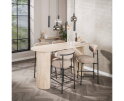 Bartafel Romano arch - Travertin keramiek - 180x70x92 cm - Beige - Japandi