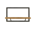 Wandplank Levels - 51x32 cm - mangohout/ijzer