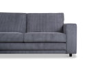 Hoekbank Livaro Antraciet - Zoom 21 Ribstof &ndash; Ottomane links &ndash; 261x204 cm