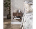 Nachtkastje 1L shelve Carve - Massief acacia drift brown