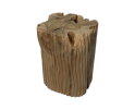 Decoratief krukje met patroon - 35x35x40 - Naturel - Teak