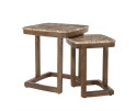 Bijzettafel set Nordin 34x34cm - bruin | Eleonora