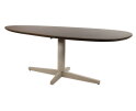 Eetkamertafel 240, organisch, poot Beige, Mango Brown Walnut - Taurus Table Collection