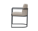 Tower Living Archi Eetkamerstoel met Armleuning &ndash; Japandi Stijl &ndash; Beige &ndash; 55x60x83 cm
