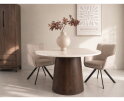 Eettafel Bottecino Rond marmer 130x130x76 cm - cr&egrave;me wit
