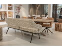 Eetkamerbank Firenze - Mosaic beige 05 - anodic bruin - 180 cm