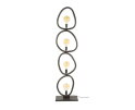 Vloerlamp 4L organic steel - Artic zwart