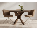 Eettafel Gemini rond Acacia 130 cm - Marron Brown