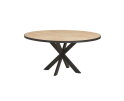 Ronde eiken eettafel Bern &Oslash;120 cm Visgraat - Naturel