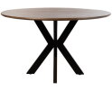 Eettafel Tokio rond mangohout smooth Ø120 cm - Walnoot
