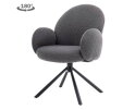 Imola Armstoel - fabric Ascot 5 Anthracite (draaibaar)