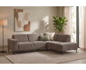 Hoekbank Riva Taupe - Glow 6 &ndash; Ottomane Rechts &ndash; 262x195 cm