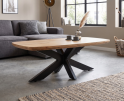 Salontafel Colorado Deens ovaal mangohout 130x70x40 cm - Naturel