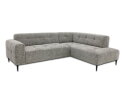 Hoekbank Viano rechts stof Bella 55 Taupe Grijs gem&ecirc;leerd -  255x200x84 cm - modern