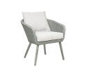 Bistroset Elise Grijs 3-delig PE wicker en grijze kussens - tuinset