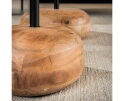 Salontafel set/2 driehoekig blad - Massief acacia naturel