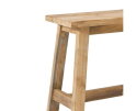 Decoratieve kruk Lawas - 50 cm - blank - teak