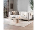 Salontafel Centurio Deens ovaal Travertin keramiek 135x70 cm - Beige