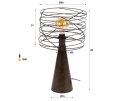 Tafellamp Curl 1L - Urban bruin