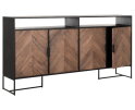 Dresser Criss Cross No.2, 4 doors, open rack,100x200x40 cm, mixed wood