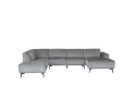 Leeds Chaise R - 2 5 - Ottoman L - Touch 27 Light grey