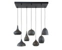 Hanglamp Punch mix 7 lampen - Zwart bruin