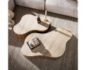 Salontafel Ceramo grande set/2 - 3D keramiek travertin
