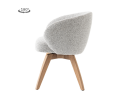 Tower Living Brescia Armstoel - fabric Puente 09 light grey (draaibaar)