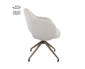 Tower Living eetkamerstoel Porto draaibaar Anodic - Toro 25 cream