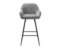 MILTON COUNTER STOOL GREY VELVET