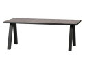 Combi-tablo: Tafelblad Teak/metaal 200x90 & Utrecht Poot - WOOOD