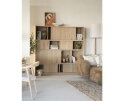 Boekenkast Milo 180x42cm - naturel | Eleonora