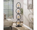 Vloerlamp 4L organic steel - Artic zwart