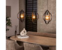 Hanglamp Turn Around 3 lampen - Zwart