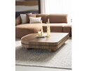 Salontafel Arcus walnootfineer 122x122cm - bruin | Eleonora