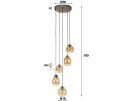 Hanglamp Philip mix 5-lichts - Amberkleurig glas