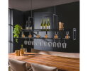 Hanglamp / Wijnrek Decorate 160 cm - zwart | Meubelplaats