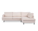 Hoekbank Caspian rechts By-Olaf – Stof Fjord Beige ribstof – Metalen Poten – 3-zits Hoekbank - 264x186 cm