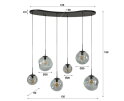 Hanglamp 6L Stellar black series - Artic zwart