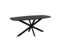 Eiken eettafel Ferris | Deens Ovaal 180 cm | Zwart