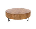 Salontafel Wave rond mangohout &Oslash;120 cm - zandkleur