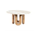 Coffee table LoopStone 80x80cm - natuurlijk | BY-BOO