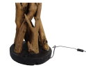 Vloerlamp  - 40x40x130 - Naturel/zwart - Teak