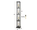 Vloerlamp 4L Quadra - Artic zwart