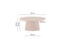Salontafel Burundi Rond Acacia 90 cm - Naturel